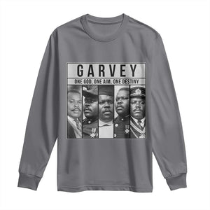 Marcus Garvey Quote Long Sleeve Shirt One God One Aim One Destiny TS12 Charcoal Print Your Wear