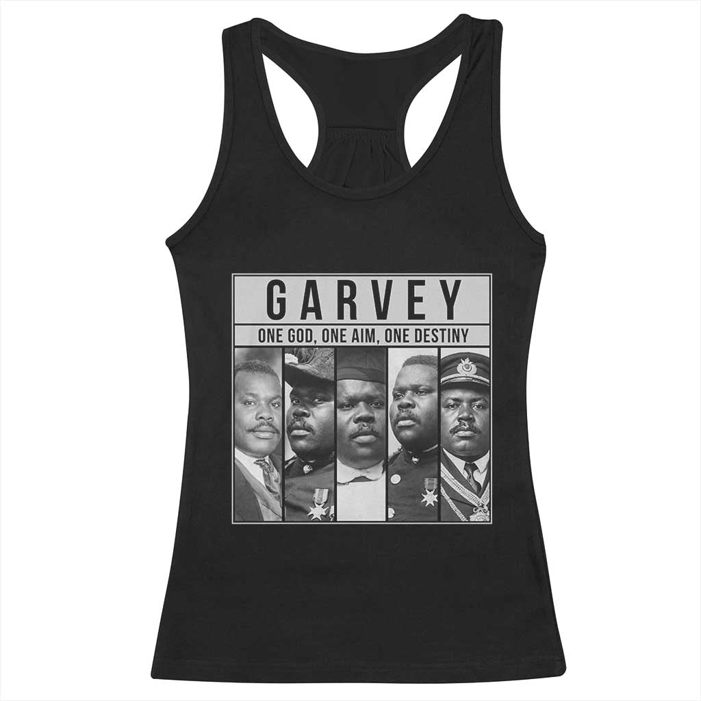 Marcus Garvey Quote Racerback Tank Top One God One Aim One Destiny TS12 Black Print Your Wear