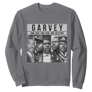 Marcus Garvey Quote Sweatshirt One God One Aim One Destiny TS12 Charcoal Print Your Wear