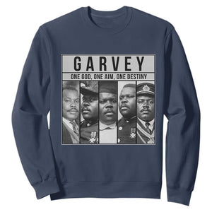 Marcus Garvey Quote Sweatshirt One God One Aim One Destiny TS12 Navy Print Your Wear