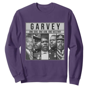 Marcus Garvey Quote Sweatshirt One God One Aim One Destiny TS12 Purple Print Your Wear