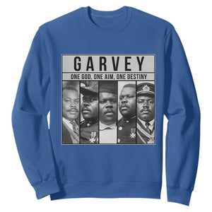 Marcus Garvey Quote Sweatshirt One God One Aim One Destiny TS12 Royal Blue Print Your Wear