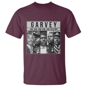Marcus Garvey Quote T Shirt One God One Aim One Destiny TS12 Maroon Print Your Wear