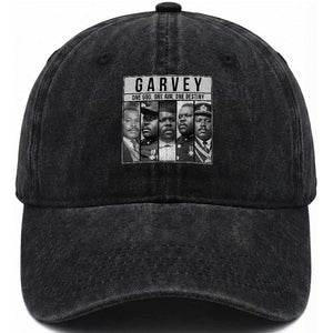 Marcus Garvey Quote Washed Cotton Baseball Cap One God One Aim One Destiny TS12 Print Your Wear