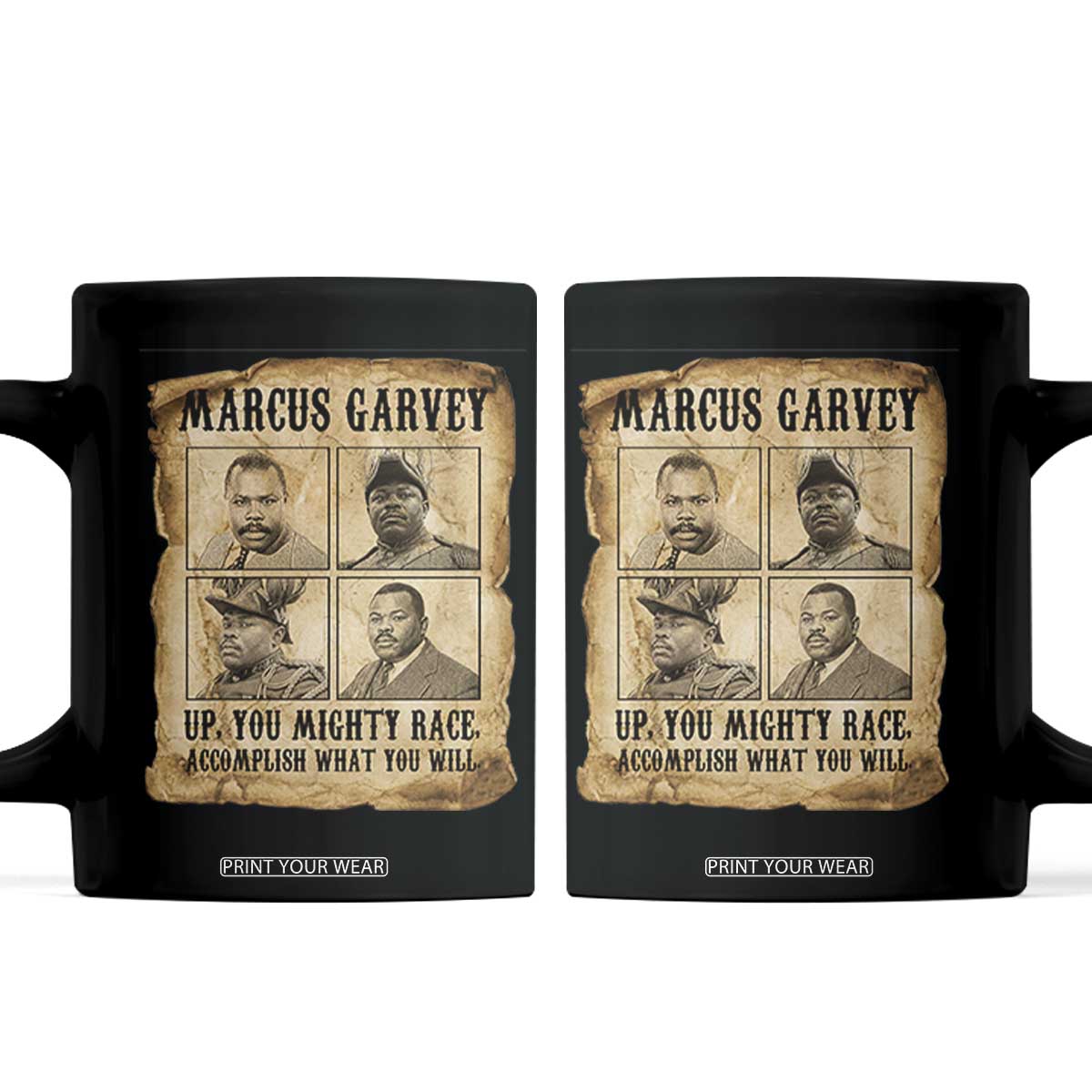 Vintage Marcus Garvey Coffee Mug Up You Mighty Race Quote TS12 Black Print Your Wear