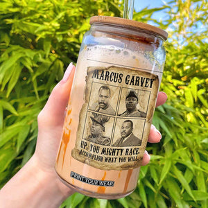 Vintage Marcus Garvey Glass Can Up You Mighty Race Quote TS12 Black Print Your Wear