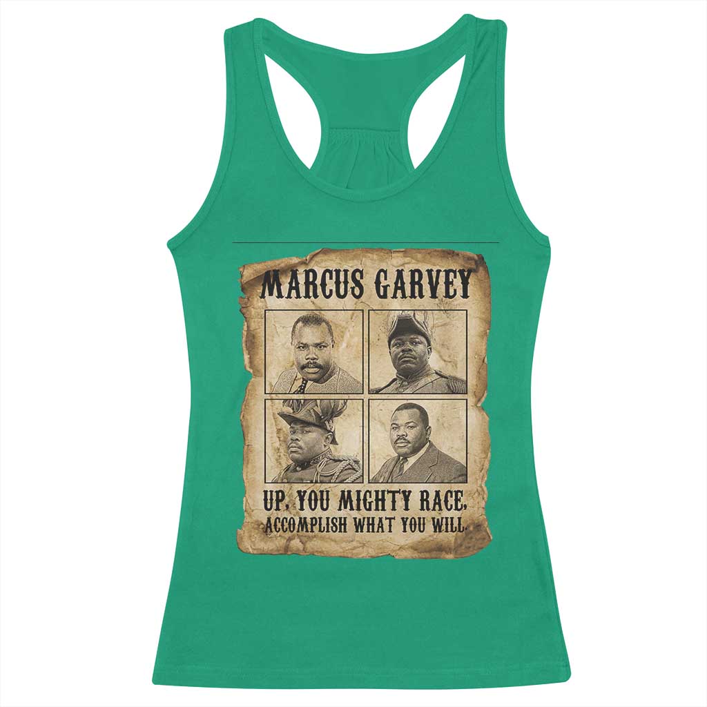Vintage Marcus Garvey Racerback Tank Top Up You Mighty Race Quote TS12 Irish Green Print Your Wear