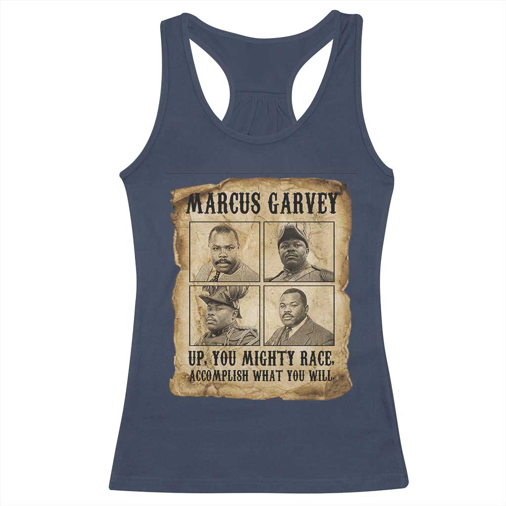Vintage Marcus Garvey Racerback Tank Top Up You Mighty Race Quote TS12 Navy Print Your Wear