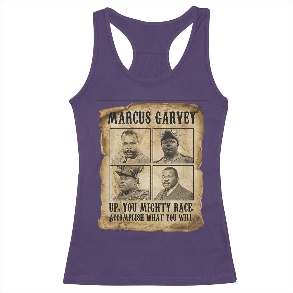 Vintage Marcus Garvey Racerback Tank Top Up You Mighty Race Quote TS12 Purple Print Your Wear