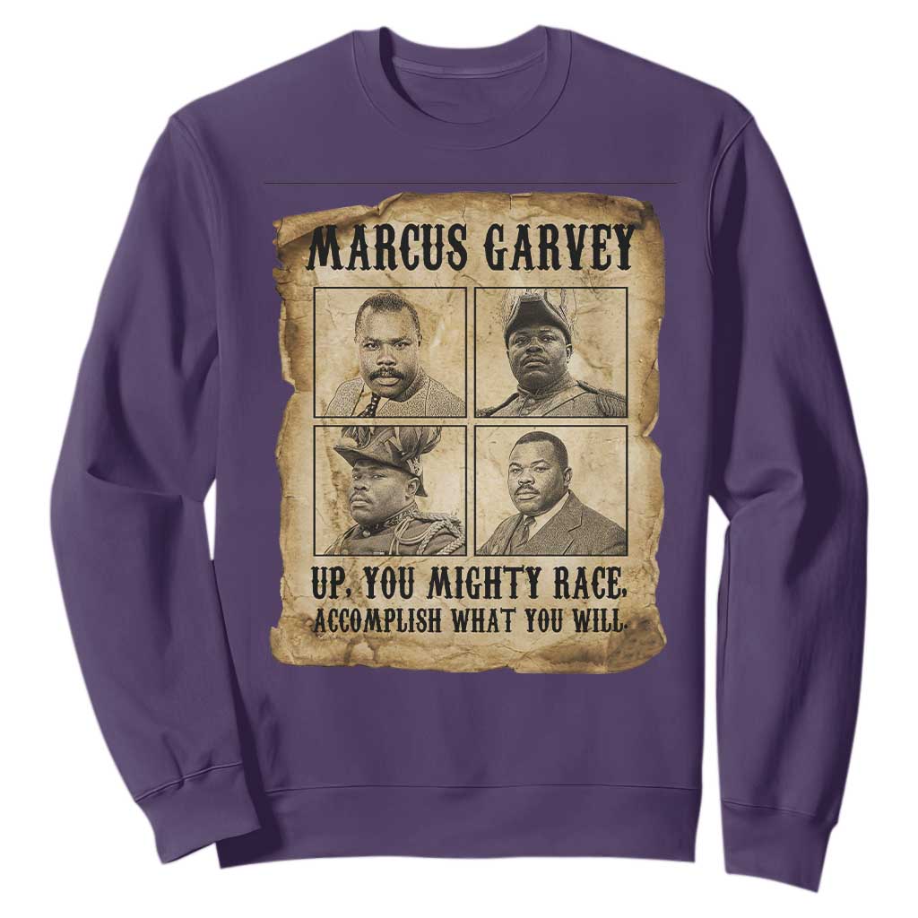 Vintage Marcus Garvey Sweatshirt Up You Mighty Race Quote TS12 Purple Print Your Wear