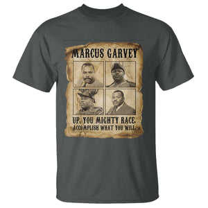 Vintage Marcus Garvey T Shirt Up You Mighty Race Quote TS12 Dark Heather Print Your Wear