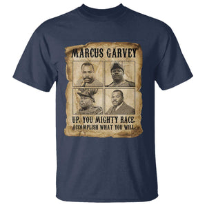 Vintage Marcus Garvey T Shirt Up You Mighty Race Quote TS12 Navy Print Your Wear