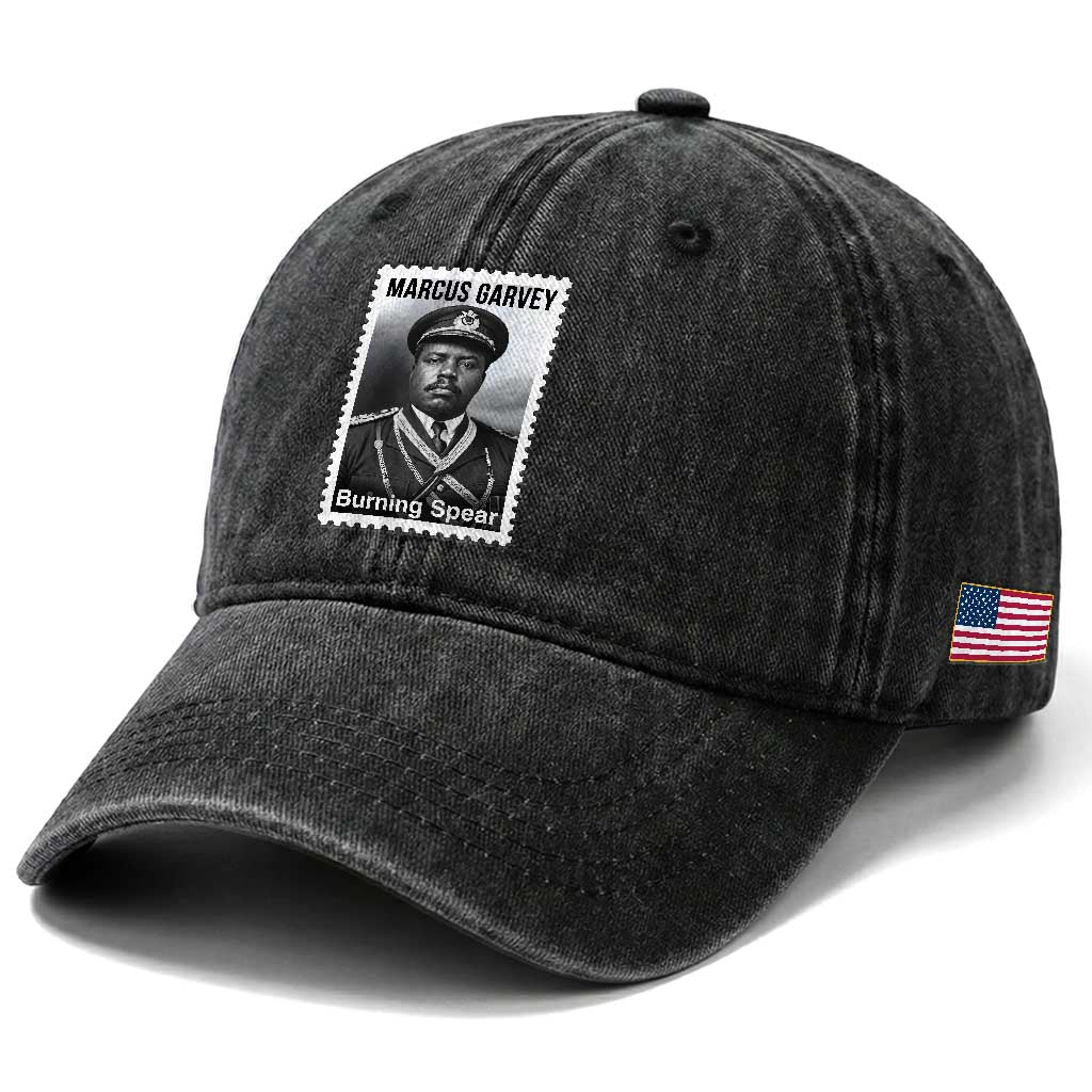 Marcus Garvey Washed Cotton Baseball Cap Jamaican National Hero Legacy Gift TS12 Print Your Wear