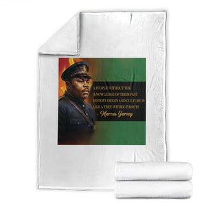 Marcus Garvey Pan African Flag Throw Blanket A People Without Knowledge Of Their Past Quote TS12 White Print Your Wear