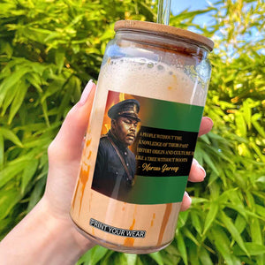 Marcus Garvey Pan African Flag Glass Can A People Without Knowledge Of Their Past Quote TS12 White Print Your Wear