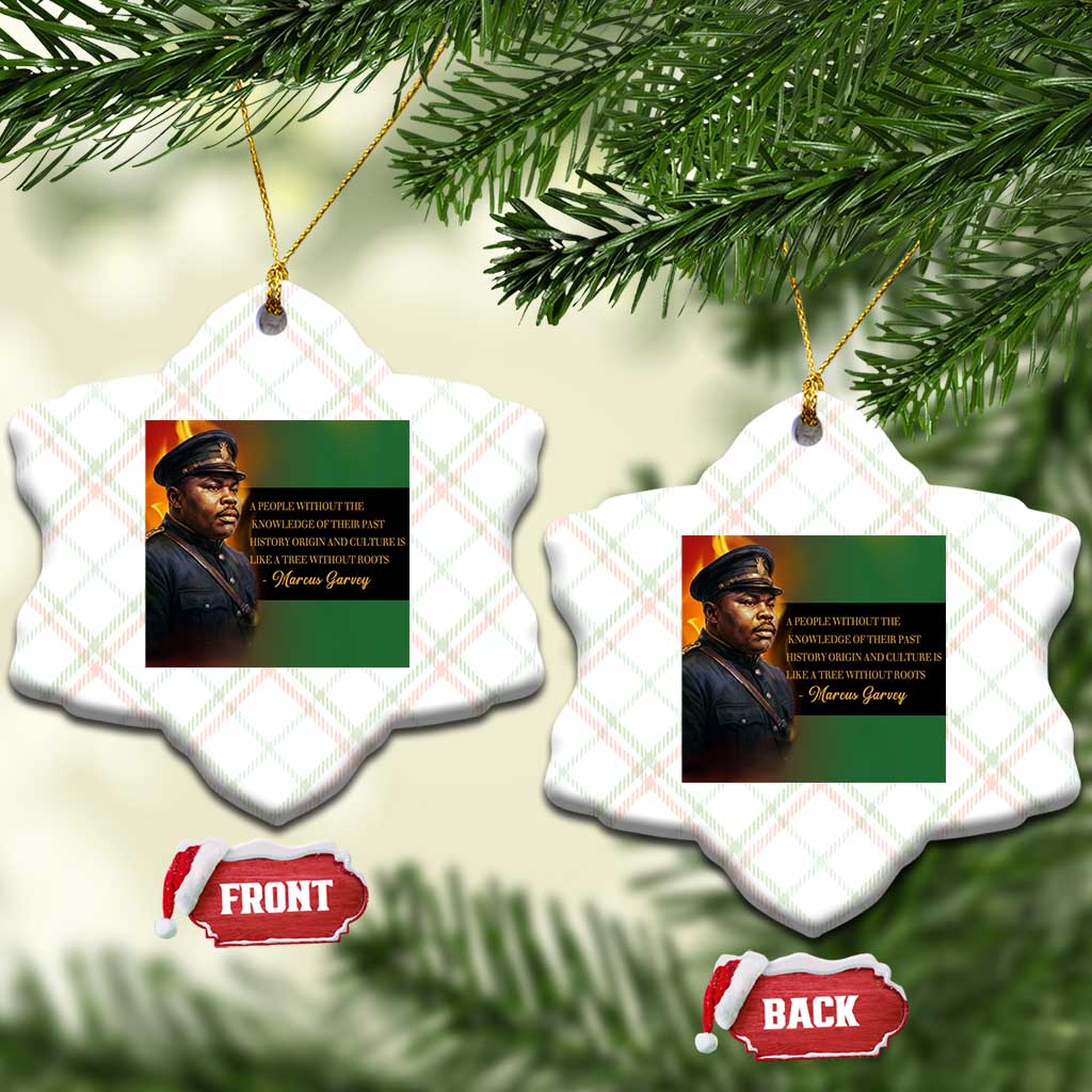 Marcus Garvey Pan African Flag Ceramic Ornament A People Without Knowledge Of Their Past Quote TS12 Print Your Wear
