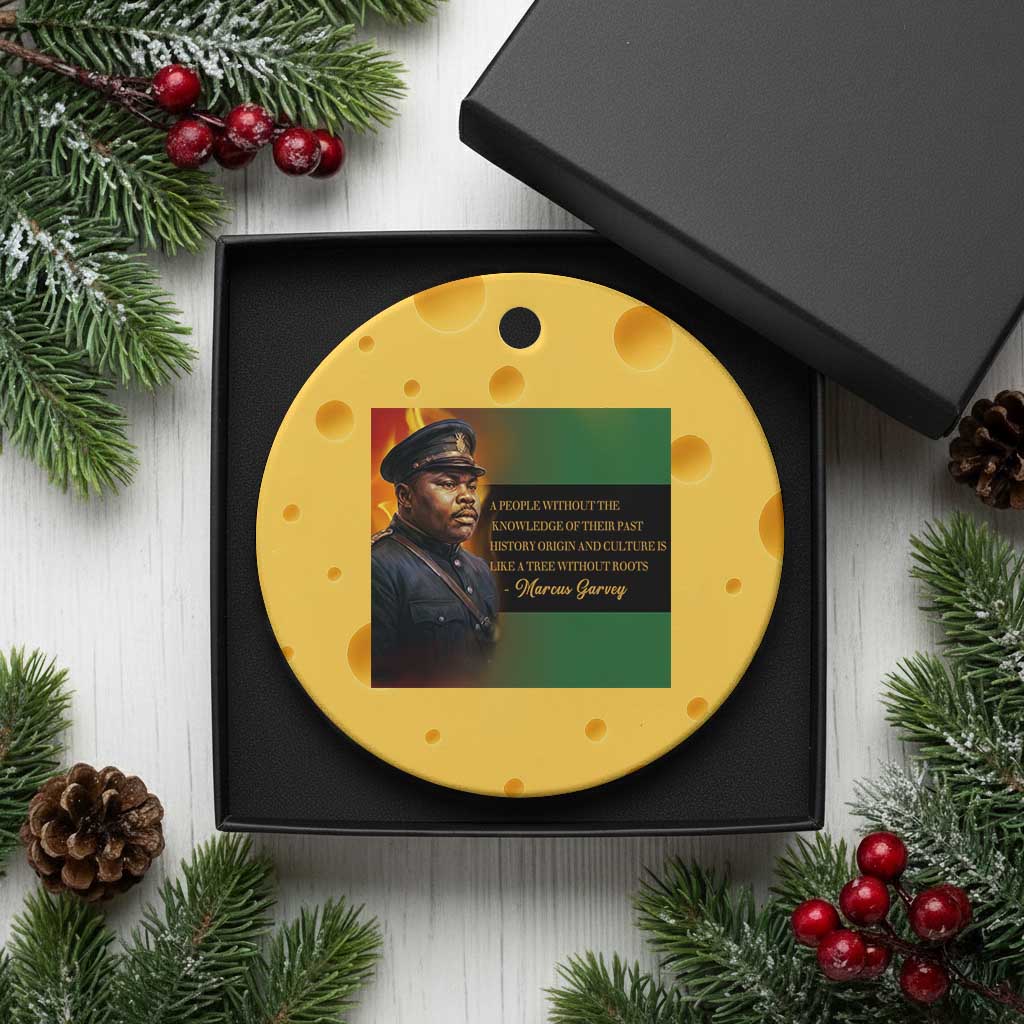 Marcus Garvey Pan African Flag Ceramic Ornament A People Without Knowledge Of Their Past Quote TS12 1pc Yellow Cheese Print Your Wear