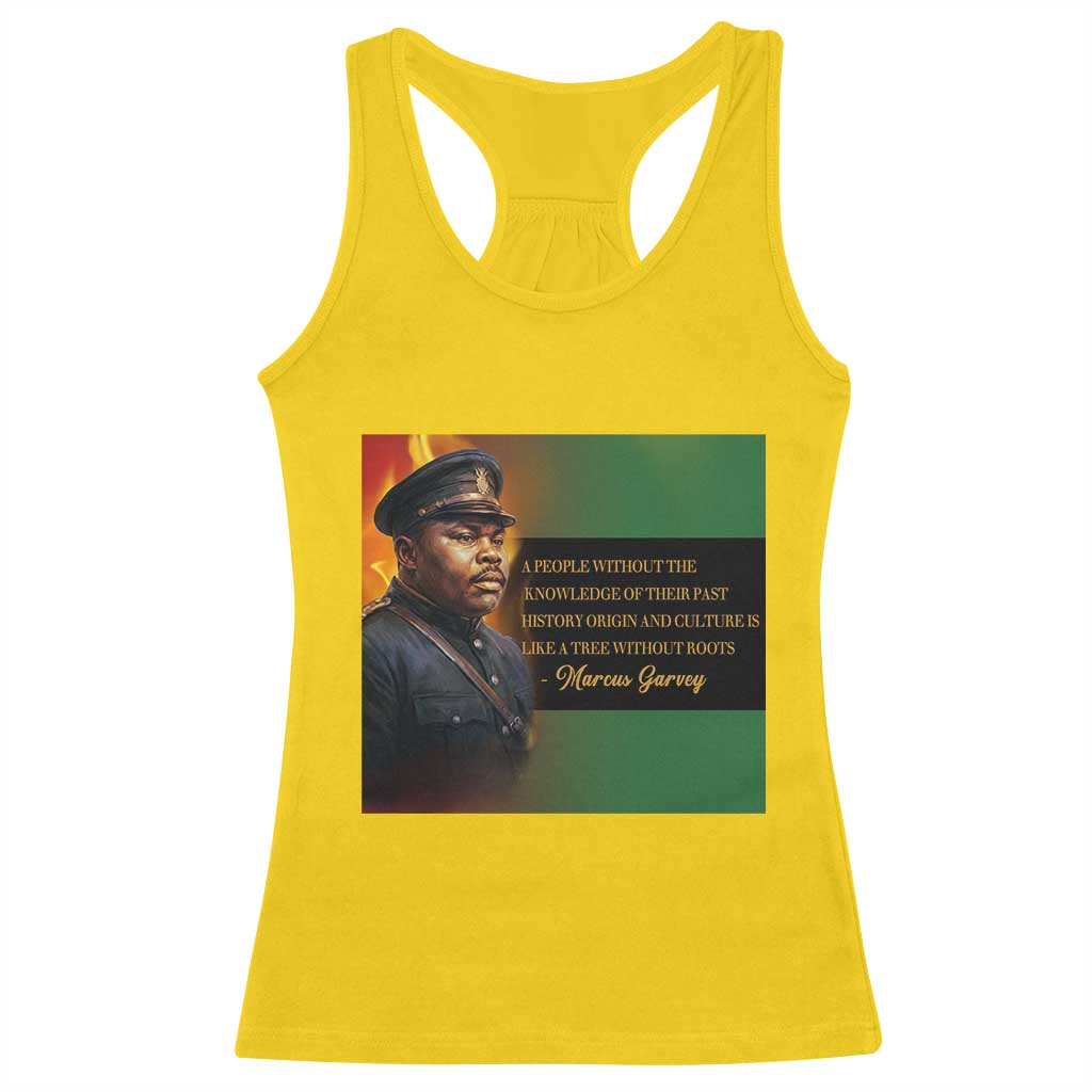 Marcus Garvey Pan African Flag Racerback Tank Top A People Without Knowledge Of Their Past Quote TS12 Daisy Print Your Wear
