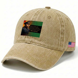 Marcus Garvey Pan African Flag Washed Cotton Baseball Cap A People Without Knowledge Of Their Past Quote TS12 Print Your Wear