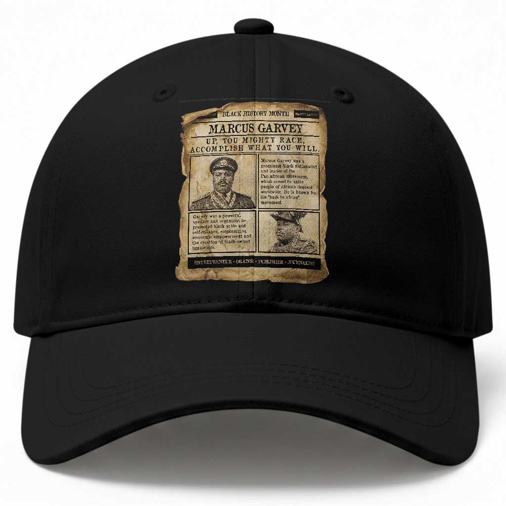 Vintage Newspaper Marcus Garvey Baseball Cap Up You Mighty Race Quote TS12 Print Your Wear