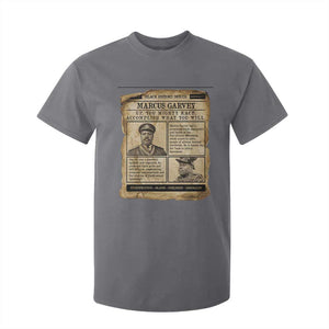 Vintage Newspaper Marcus Garvey T Shirt For Kid Up You Mighty Race Quote TS12 Charcoal Print Your Wear
