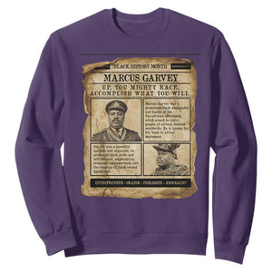 Vintage Newspaper Marcus Garvey Sweatshirt Up You Mighty Race Quote TS12 Purple Print Your Wear