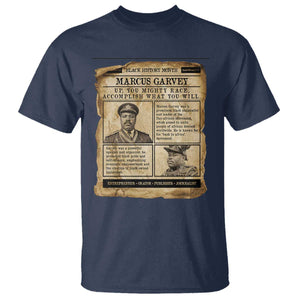 Vintage Newspaper Marcus Garvey T Shirt Up You Mighty Race Quote TS12 Navy Print Your Wear