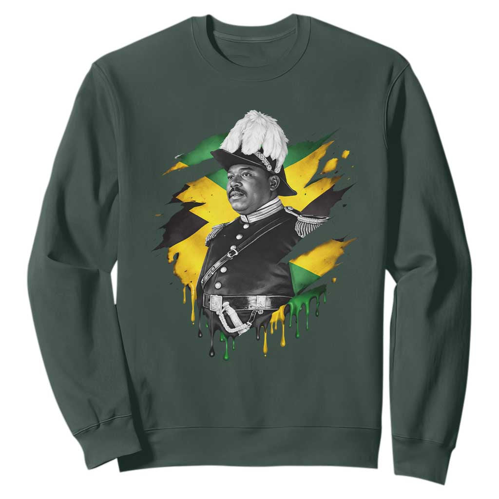 Marcus Garvey Jamaican National Hero Sweatshirt African American Heritage TS12 Dark Forest Green Print Your Wear