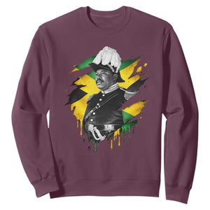 Marcus Garvey Jamaican National Hero Sweatshirt African American Heritage TS12 Maroon Print Your Wear