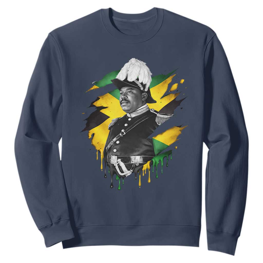 Marcus Garvey Jamaican National Hero Sweatshirt African American Heritage TS12 Navy Print Your Wear