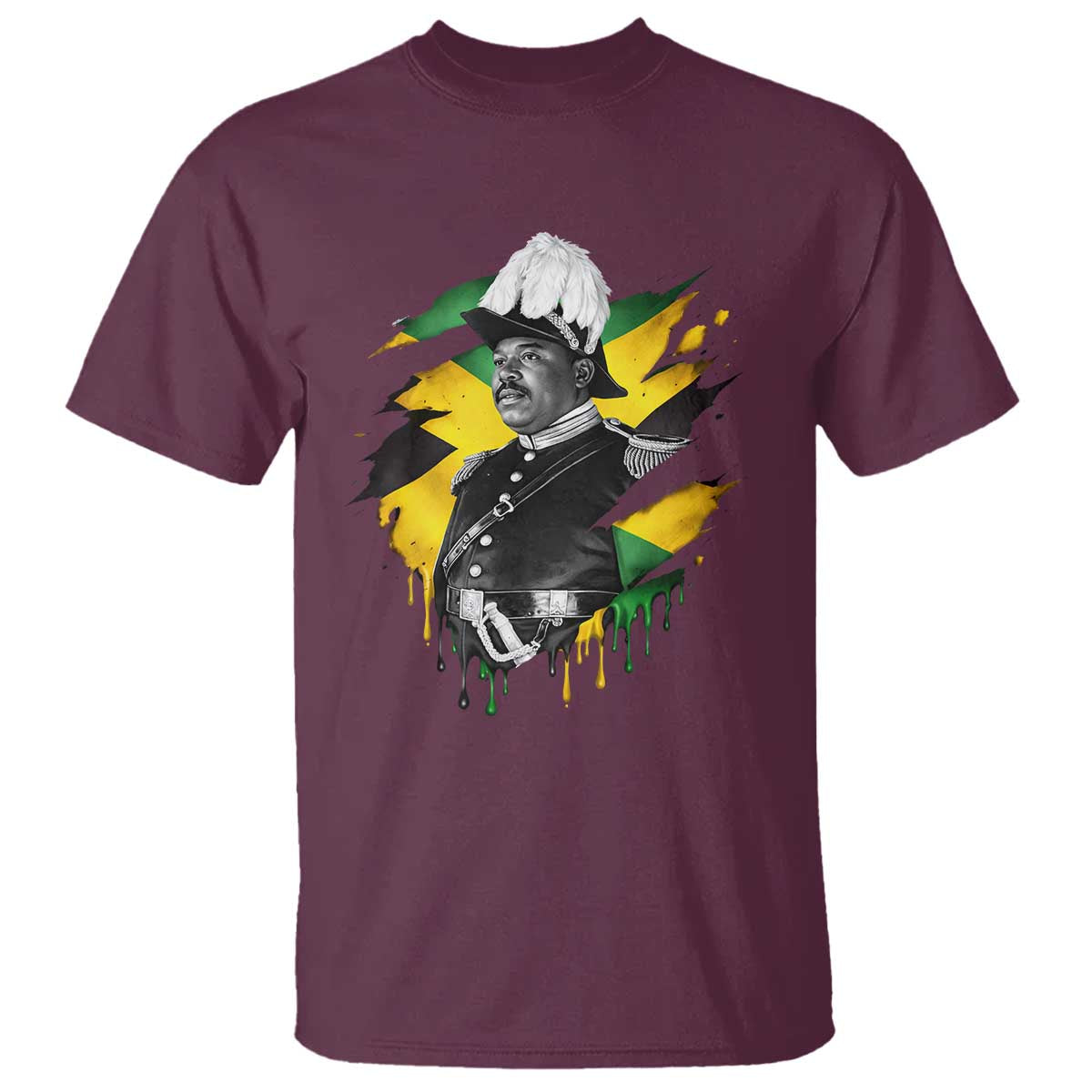 Marcus Garvey Jamaican National Hero T Shirt African American Heritage TS12 Maroon Print Your Wear
