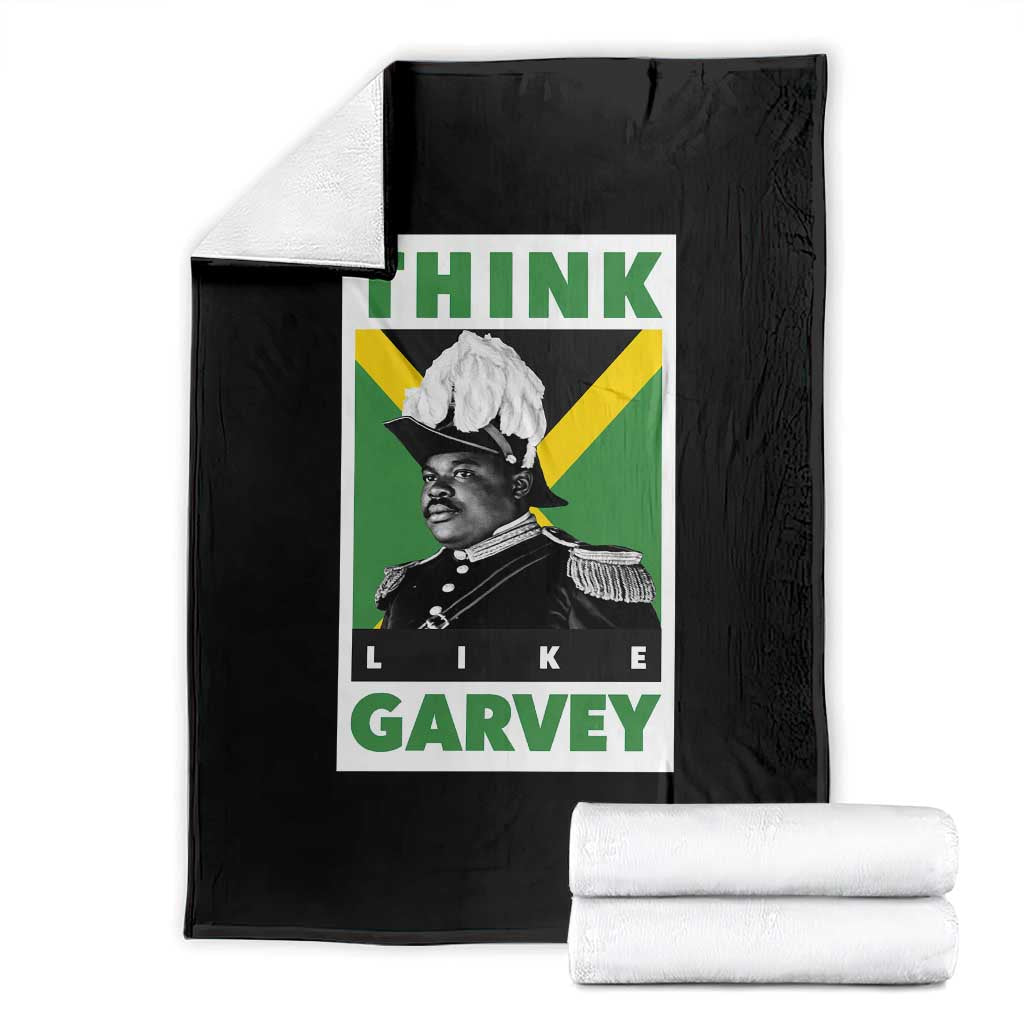 Pan Africanism Think Like Garvey Throw Blanket Marcus Garvey Jamaica Flag TS12 Black Print Your Wear