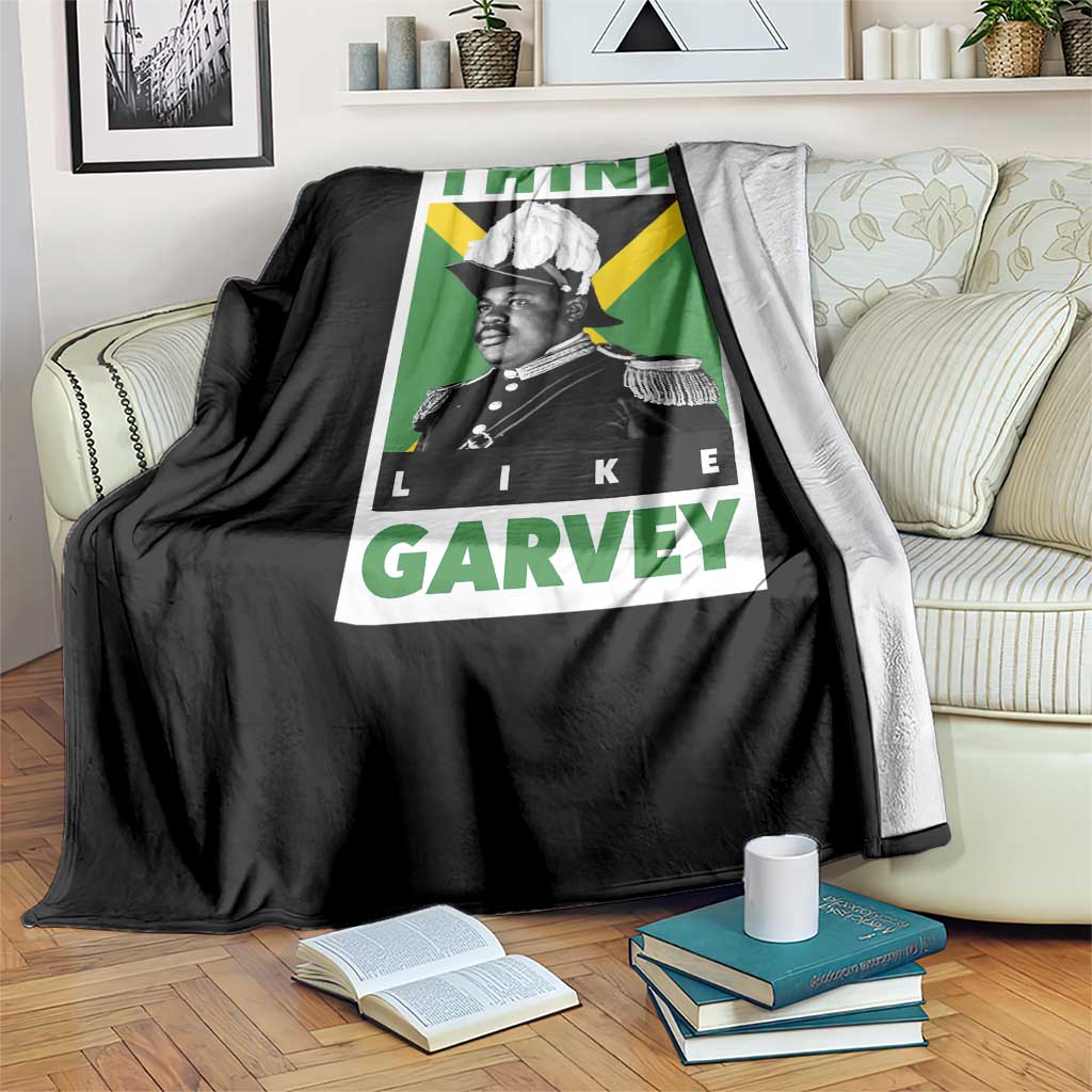 Pan Africanism Think Like Garvey Throw Blanket Marcus Garvey Jamaica Flag TS12 Print Your Wear
