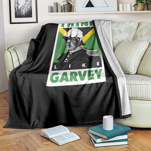 Pan Africanism Think Like Garvey Throw Blanket Marcus Garvey Jamaica Flag TS12 Print Your Wear