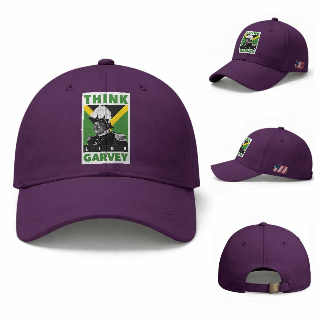 Pan Africanism Think Like Garvey Baseball Cap Marcus Garvey Jamaica Flag TS12 Baseball Cap Universal Fit Purple Print Your Wear