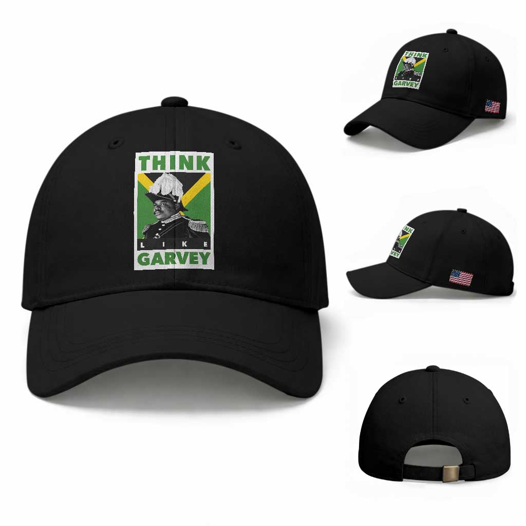 Pan Africanism Think Like Garvey Baseball Cap Marcus Garvey Jamaica Flag TS12 Baseball Cap Universal Fit Black Print Your Wear