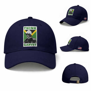 Pan Africanism Think Like Garvey Baseball Cap Marcus Garvey Jamaica Flag TS12 Baseball Cap Universal Fit Dark Blue Print Your Wear