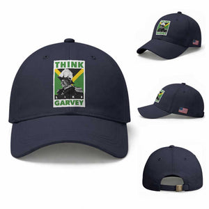 Pan Africanism Think Like Garvey Baseball Cap Marcus Garvey Jamaica Flag TS12 Baseball Cap Universal Fit Navy Print Your Wear