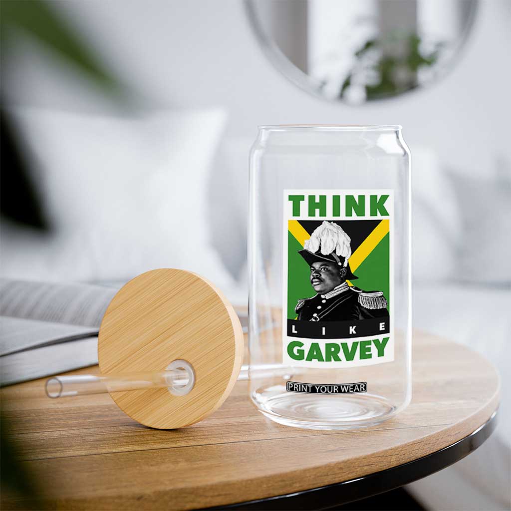 Pan Africanism Think Like Garvey Glass Can Marcus Garvey Jamaica Flag TS12 Print Your Wear