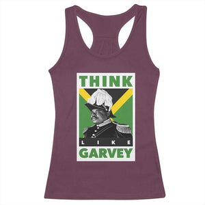 Pan Africanism Think Like Garvey Racerback Tank Top Marcus Garvey Jamaica Flag TS12 Maroon Print Your Wear
