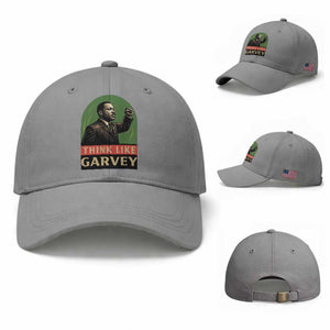 Think Like Garvey Baseball Cap Civil Rights Leader Gift TS12 Baseball Cap Universal Fit Sport Gray Print Your Wear