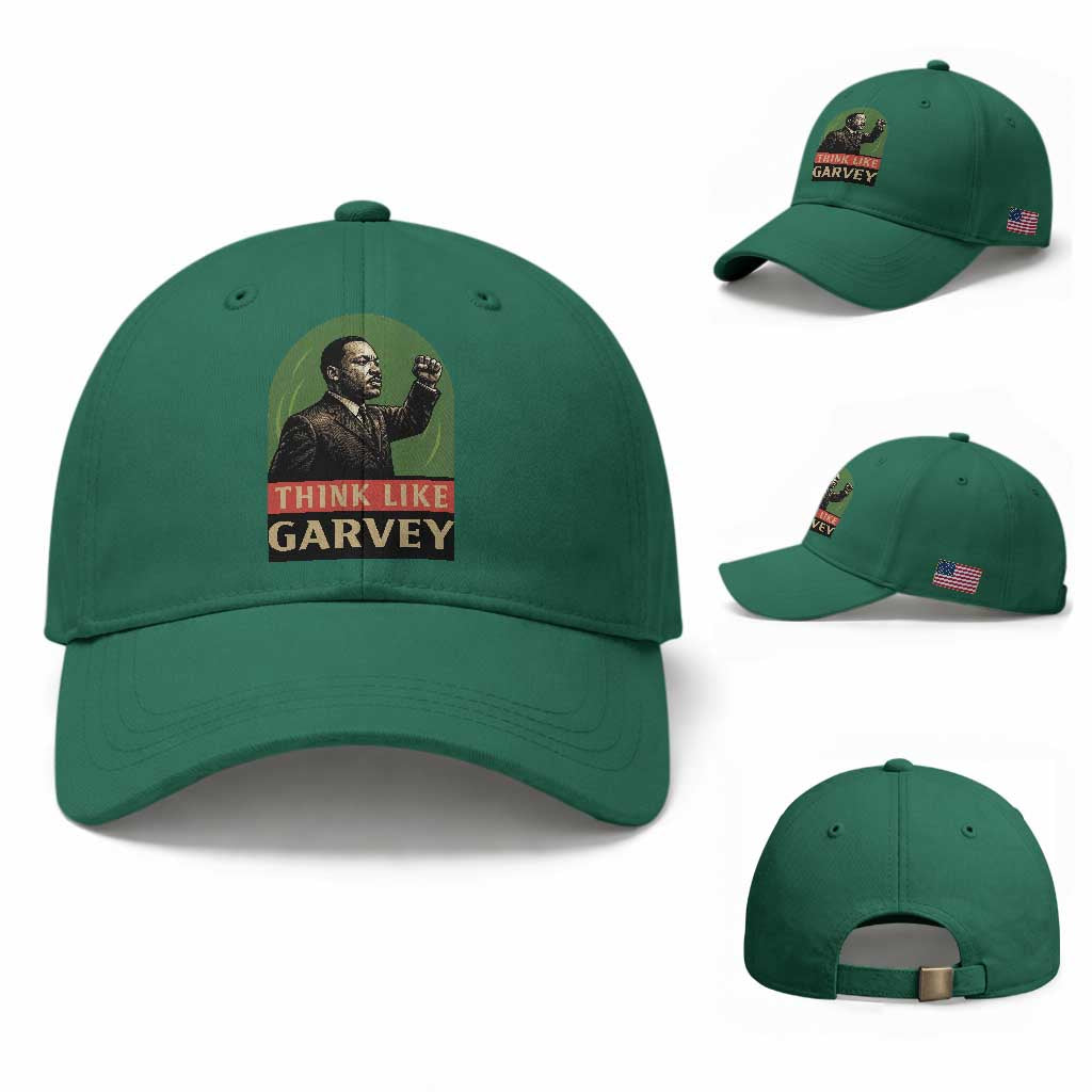 Think Like Garvey Baseball Cap Civil Rights Leader Gift TS12 Baseball Cap Universal Fit Irish Green Print Your Wear