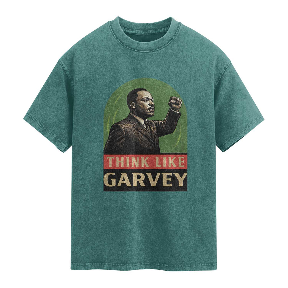 Think Like Garvey Washed Cotton T-Shirt Civil Rights Leader Gift