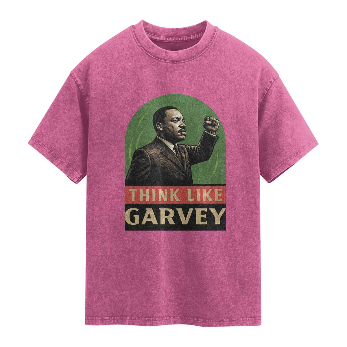 Think Like Garvey Washed Cotton T-Shirt Civil Rights Leader Gift