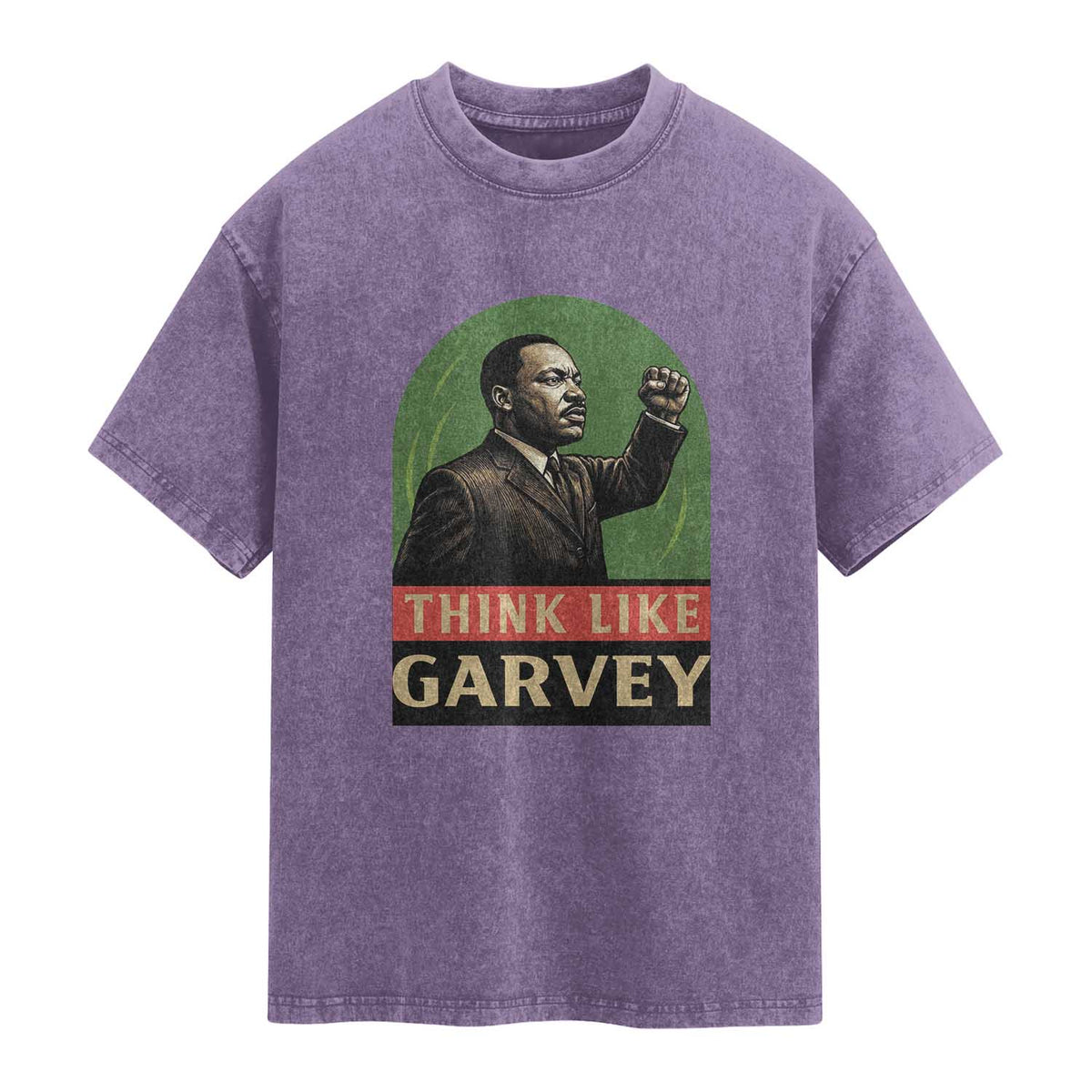 Think Like Garvey Washed Cotton T-Shirt Civil Rights Leader Gift