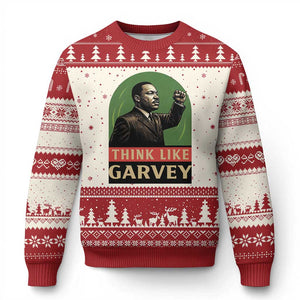 Think Like Garvey Ugly Christmas Sweater Civil Rights Leader Gift TS12 Beige Red Print Your Wear