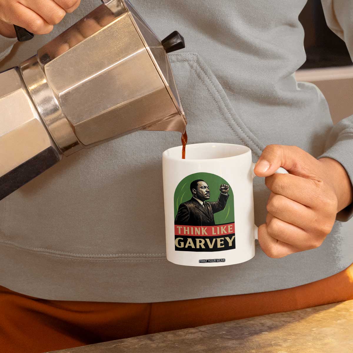 Think Like Garvey Coffee Mug Civil Rights Leader Gift TS12 Print Your Wear