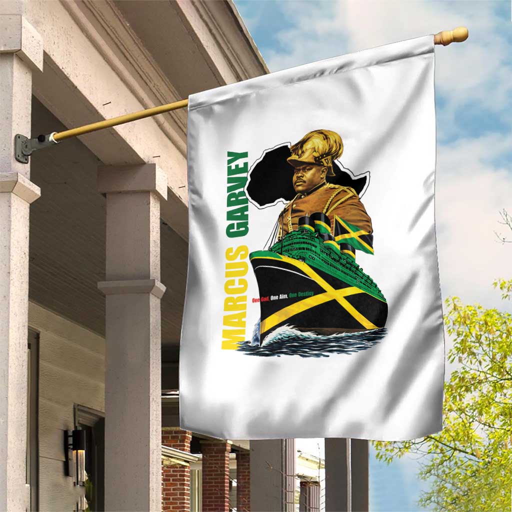Marcus Garvey Jamaica Pride Garden Flag One God One Aim One Destiny TS12 Print Your Wear