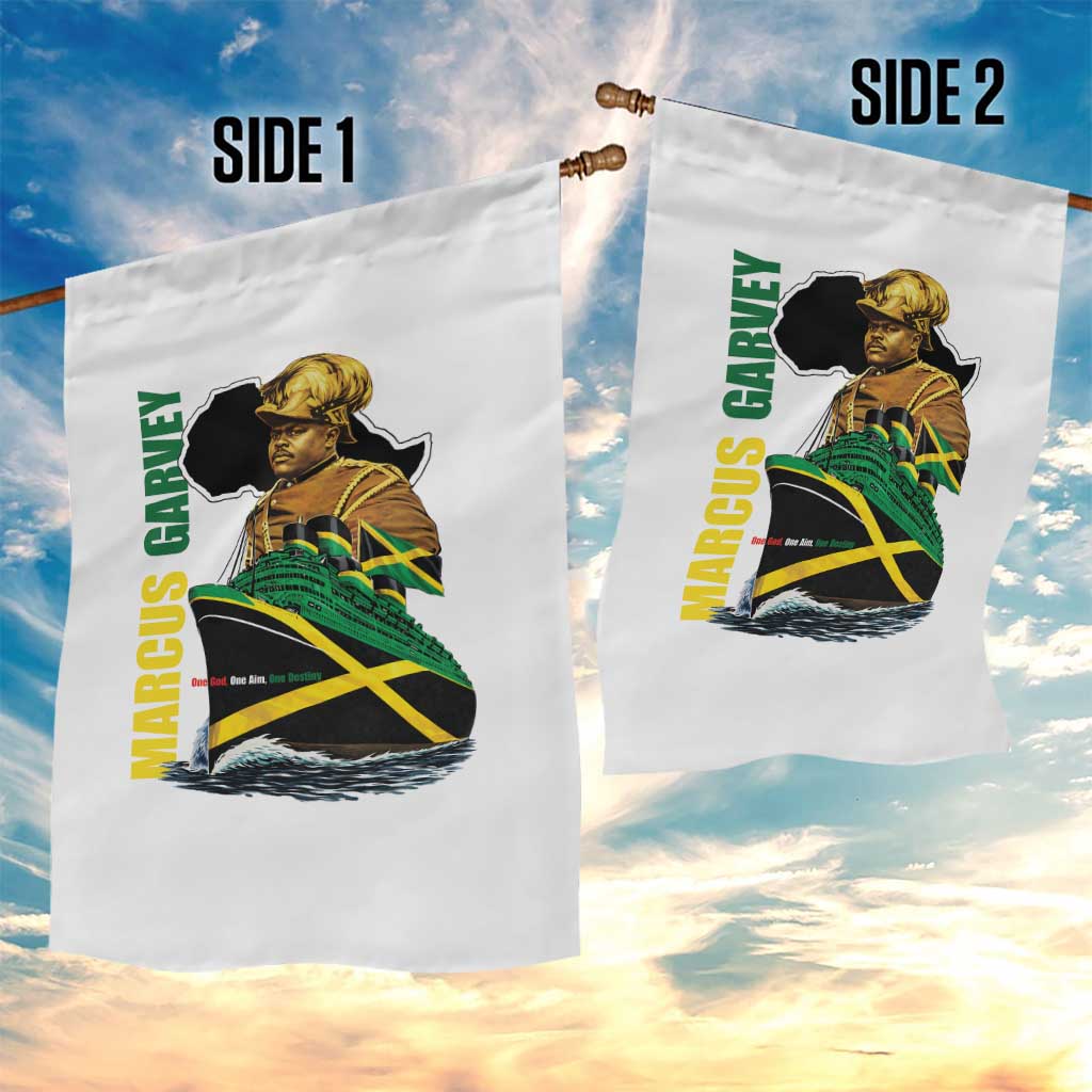 Marcus Garvey Jamaica Pride Garden Flag One God One Aim One Destiny TS12 Print Your Wear