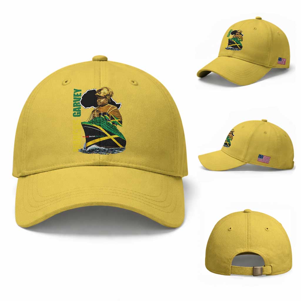 Marcus Garvey Jamaica Pride Baseball Cap One God One Aim One Destiny TS12 Baseball Cap Universal Fit Yellow Print Your Wear